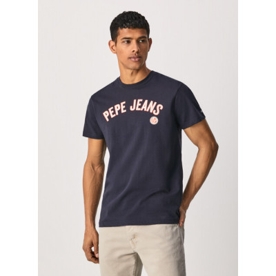 PEPE JEANS ALESSIO LOGO PRINT T-SHIRT PM508256 AIRFORCE BLUE