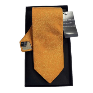 MAKIS TSELIOS Μεταξωτή γραβάτα 8,5 cm Orange DB652 M8316.3