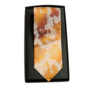 MAKIS TSELIOS Μεταξωτή γραβάτα 8,5 cm Orange DU683 M8446.3