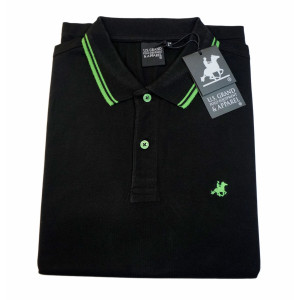 Ανδρικό polo tshirt U.S. GRANDE POLO equipment & apparel UST062 BLACK