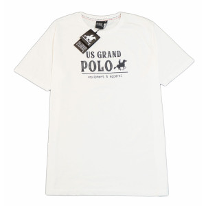 Ανδρικό tshirt U.S. GRAND POLO equipment & apparel UST695 WHITE