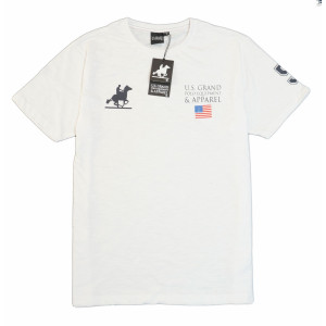Ανδρικό tshirt U.S. GRAND POLO equipment & apparel UST331 WHITE