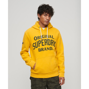 SUPERDRY M D4 OVIN ATHLETIC SCRIPT GRAPHIC HOODIE - M2013154A-1LI YELLOW